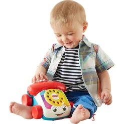 Fisher-Price klassisk snakketelefon med træksnor - 20 cm