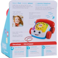 Fisher-Price klassisk snakketelefon med træksnor - 20 cm