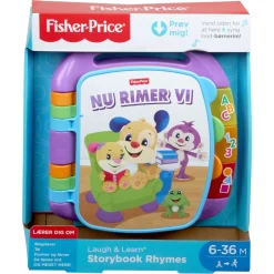 Fisher-Price Laugh & Learn læringsbog med rim, musik og lys - 6+ mdr