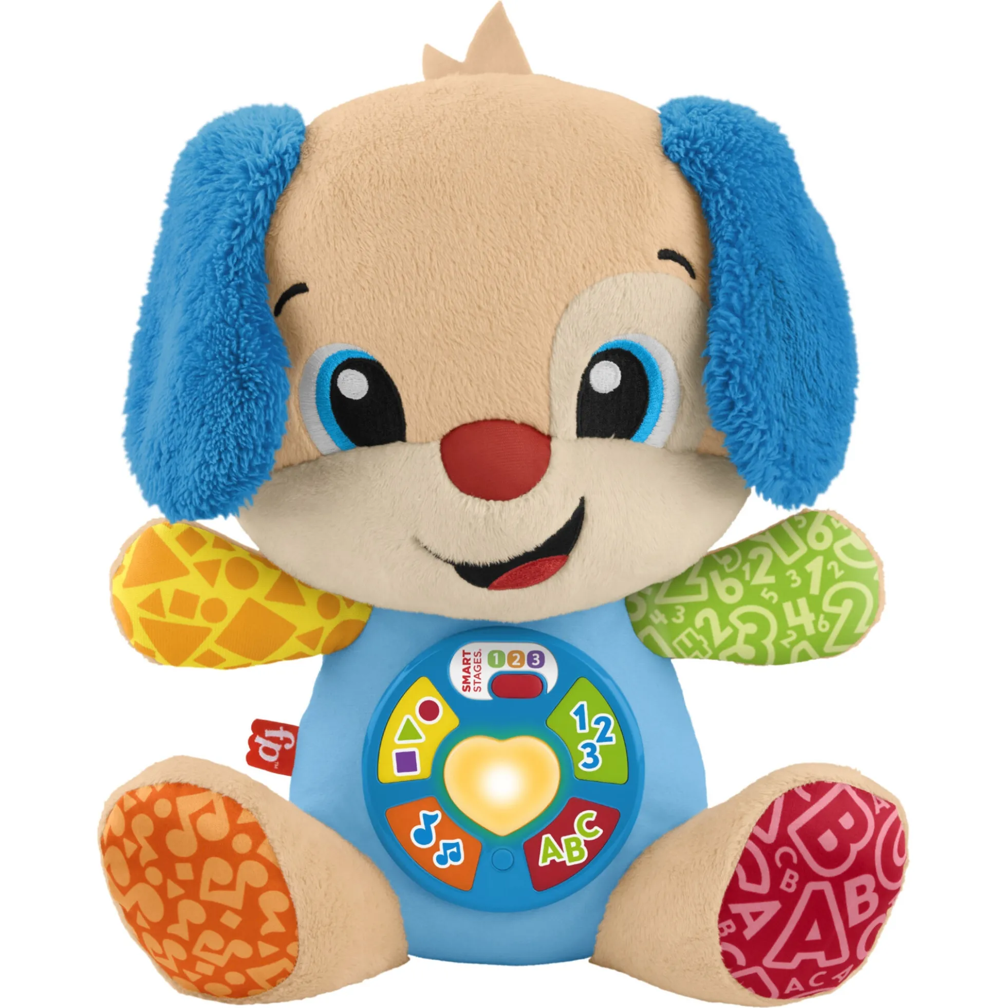 Fisher-Price Laugh & Learn Smart Stages Hvalp musikbamse med 80+ lyde og sange - 30 cm