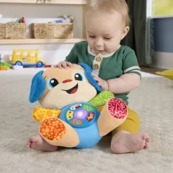 Fisher-Price Laugh & Learn Smart Stages Hvalp musikbamse med 80+ lyde og sange - 30 cm