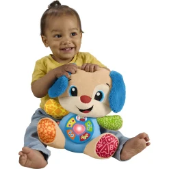 Fisher-Price Laugh & Learn Smart Stages Hvalp musikbamse med 80+ lyde og sange - 30 cm