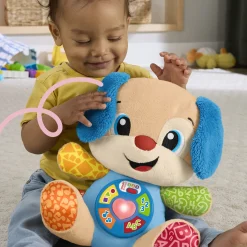 Fisher-Price Laugh & Learn Smart Stages Hvalp musikbamse med 80+ lyde og sange - 30 cm