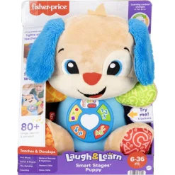 Fisher-Price Laugh & Learn Smart Stages Hvalp musikbamse med 80+ lyde og sange - 30 cm