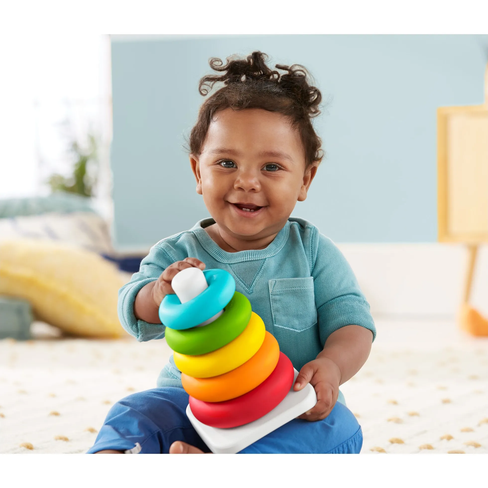 Fisher-Price Rock-a-Stack- Klassisk stabletårn med 5 ringe - 21 cm