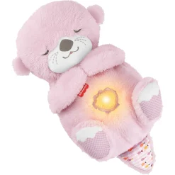 Fisher-Price Soothe & Snuggle lyserød odder sovebamse med beroligende lyde - 27 cm