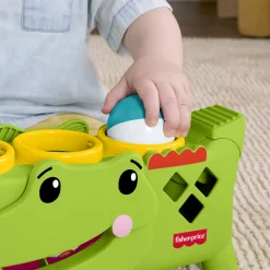 Fisher-Price Tap & Roll alligator med hammer og bolde - 28 cm
