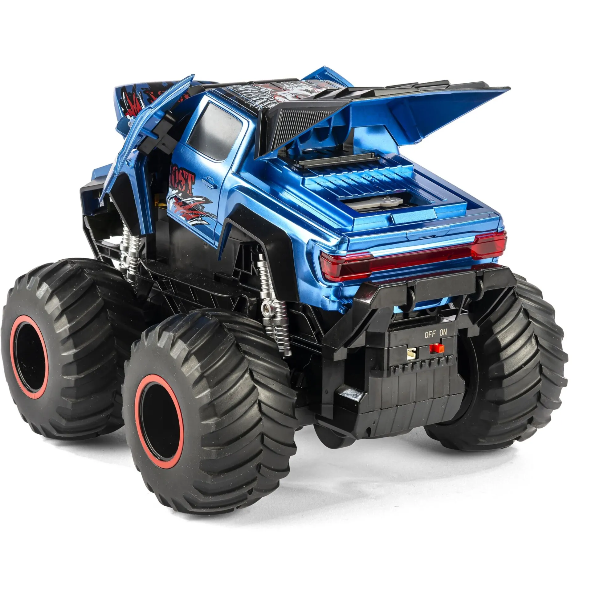 Fjernstyret crash monster truck med deformation, damp, lys og lyd - 2.4 GHz styring - 1:16