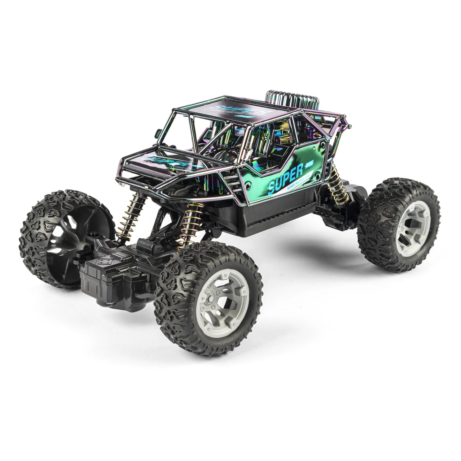 Fjernstyret holografisk rock crawler med anti-slip dæk - 2.4 GHz styring - 1:24