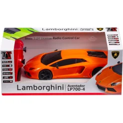 Fjernstyret Lamborghini Aventador LP 700-4 sportsbil med 2.4 GHz styring - Orange - 1:24