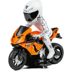 Fjernstyret motorcykel med lys og 2,4 GHz styring - Orange - 1:10