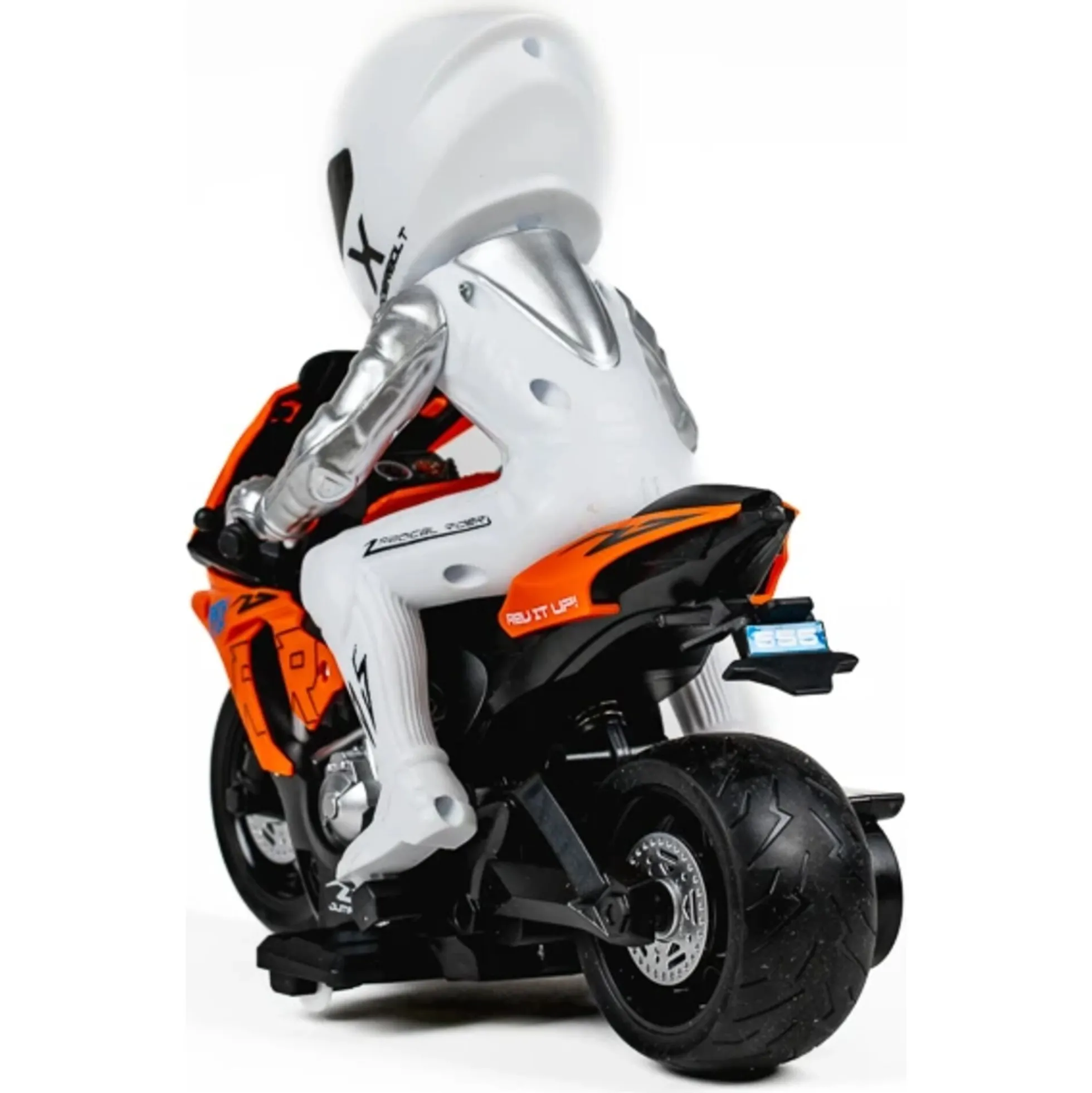 Fjernstyret motorcykel med lys og 2,4 GHz styring - Orange - 1:10