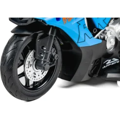 Fjernstyret motorcykel med lys og 2,4 GHz styring - Blå - 1:10