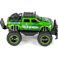 Fjernstyret Raptor Runner offroad bil med genopladeligt batteri - Grøn - 1:12