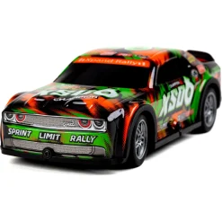 Fjernstyret Roar SXO6 racerbil med lys og 2,4 GHz styring - Grøn og orange - 1:22