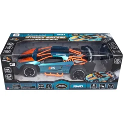 Fjernstyret street racer med drift, røg, lys og lyd - 2.4 GHz styring - 1:14