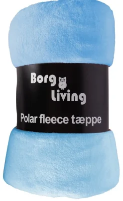 Fleece tæppe - Blå - 150x200 cm - Blødt og lækkert sofatæppe - Borg Living