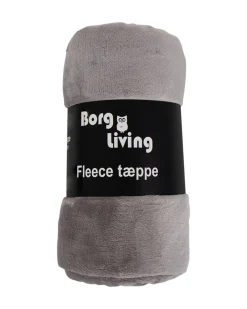 Fleece tæppe - Grå - 150x200 cm - Blødt og lækkert sofatæppe - Borg Living