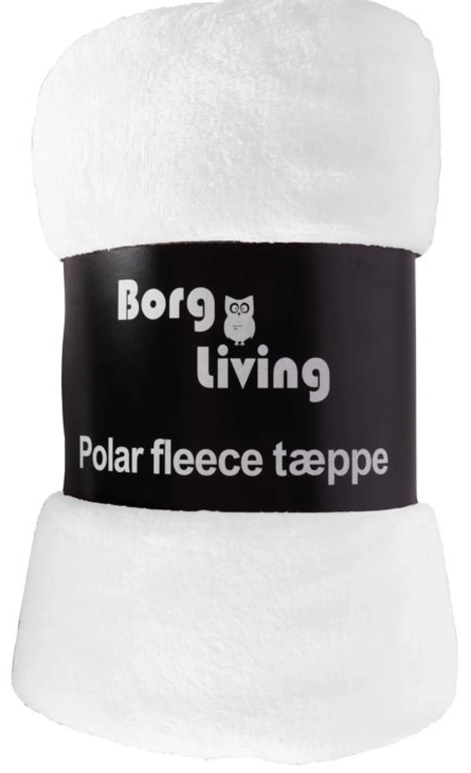 Fleece tæppe - Hvidt - 150x200 cm - Blødt og lækkert sofatæppe - Borg Living
