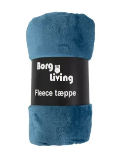Fleece tæppe - Petroleumsfarvet - 150x200 cm - Blødt og lækkert sofatæppe - Borg Living
