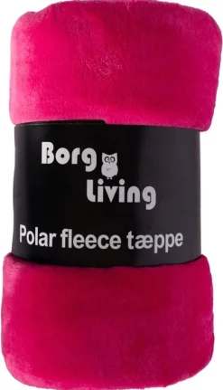 Fleece tæppe - Pink - 150x200 cm - Blødt og lækkert sofatæppe - Borg Living