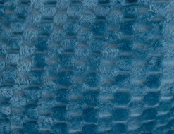 Fleece tæppe - vaffelstruktur - 150x200 cm - Blødt blåt sofatæppe med - Nordstrand Home