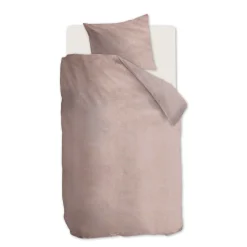 Flonel sengetøj 140x220 cm - Rosa ensfarvet sengesæt - 100% bomulds flonel - Frost Beddinghouse sengelinned