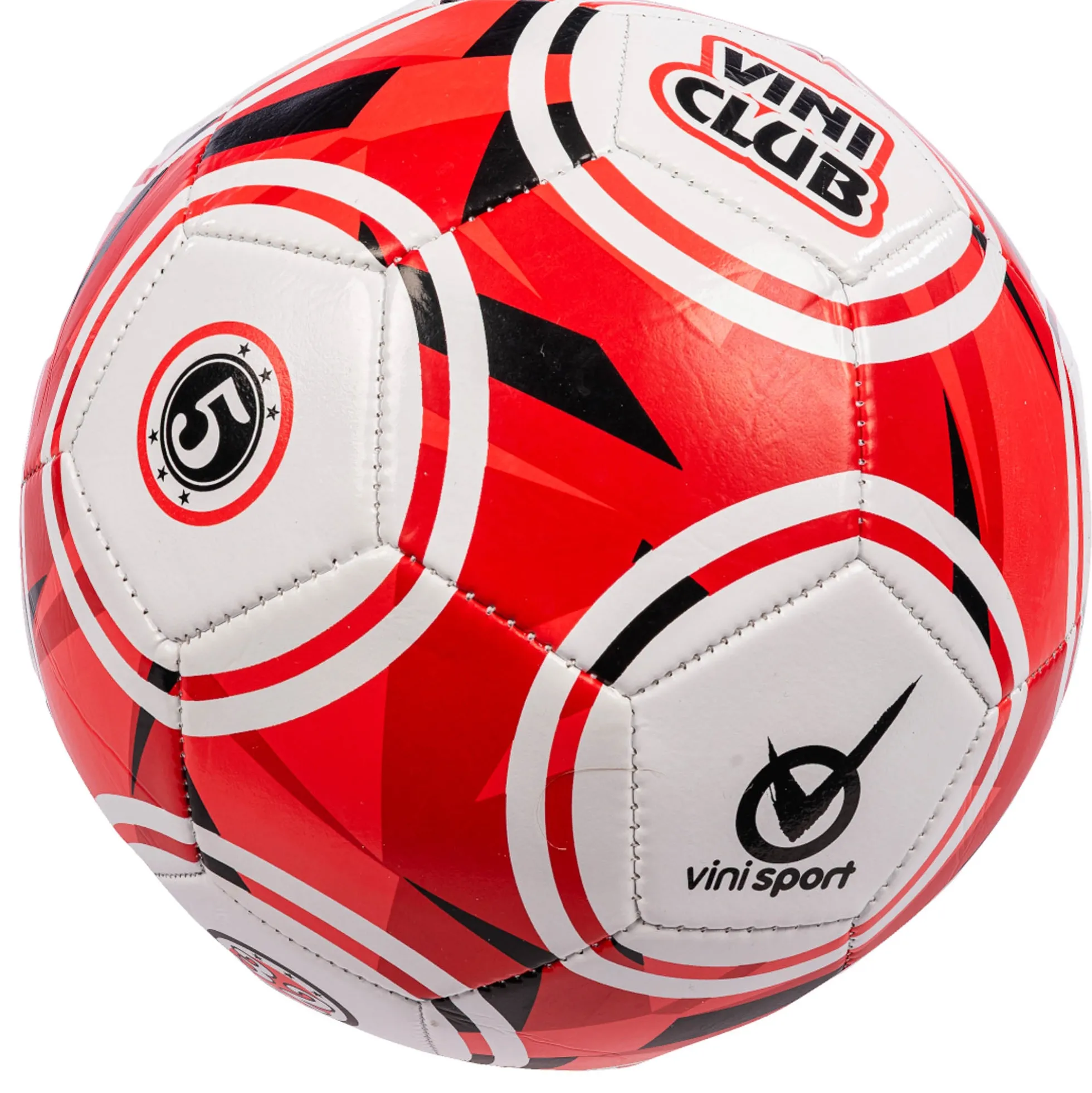 Fodbold - Kunstlæder bold - Rød/hvid