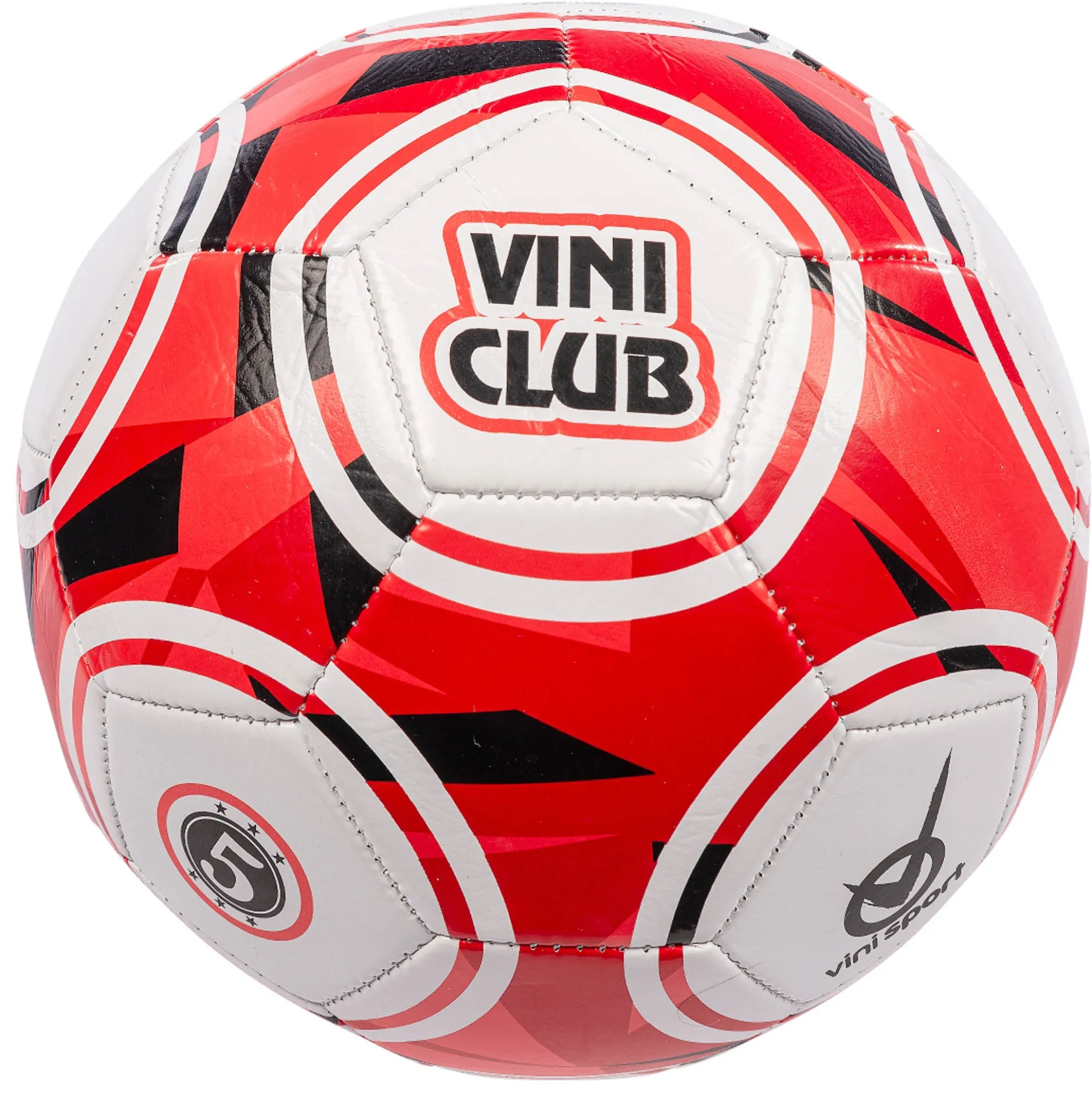 Fodbold - Kunstlæder bold - Rød/hvid