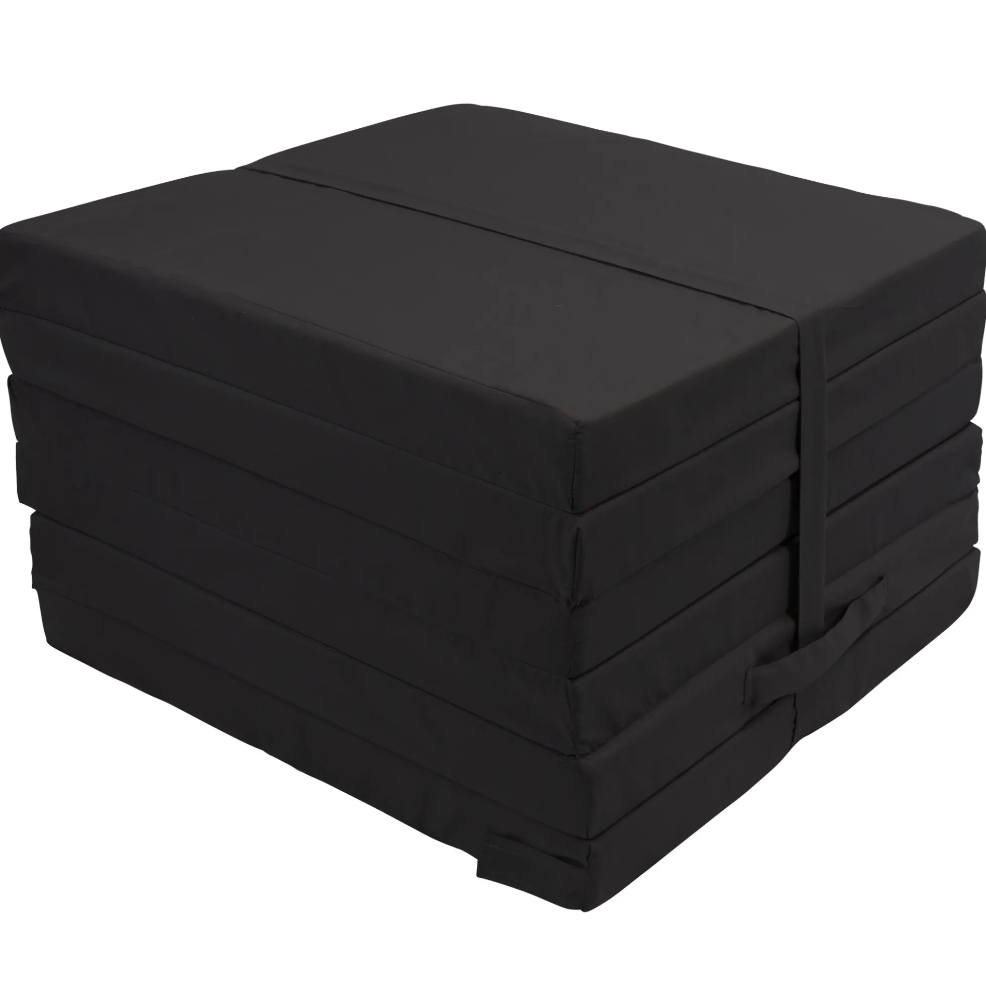Foldemadras - Dobbelt - Populær som gæstemadras - 6 cm komfort skum - Nordstrand Home sort skummadras