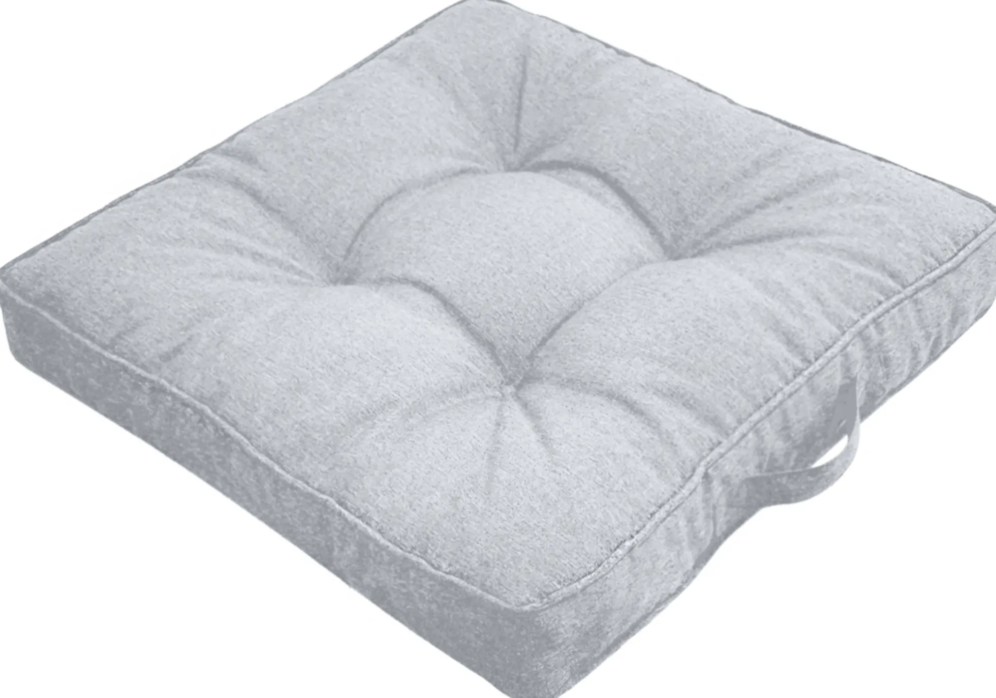 Futon hyndepakke til havestol 4 stk. - 7 cm bløde hynder - Grå havehynder til udendørs brug - Måler 50x50 cm - Nordstrand Home stolehynder