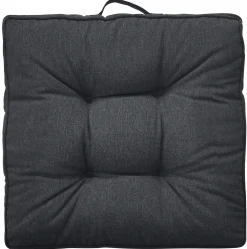 Futon hyndepakke til havestol 4 stk. - 7 cm bløde hynder - Antracit grå havehynder til udendørs brug - Måler 50x50 cm - Nordstrand Home stolehynder