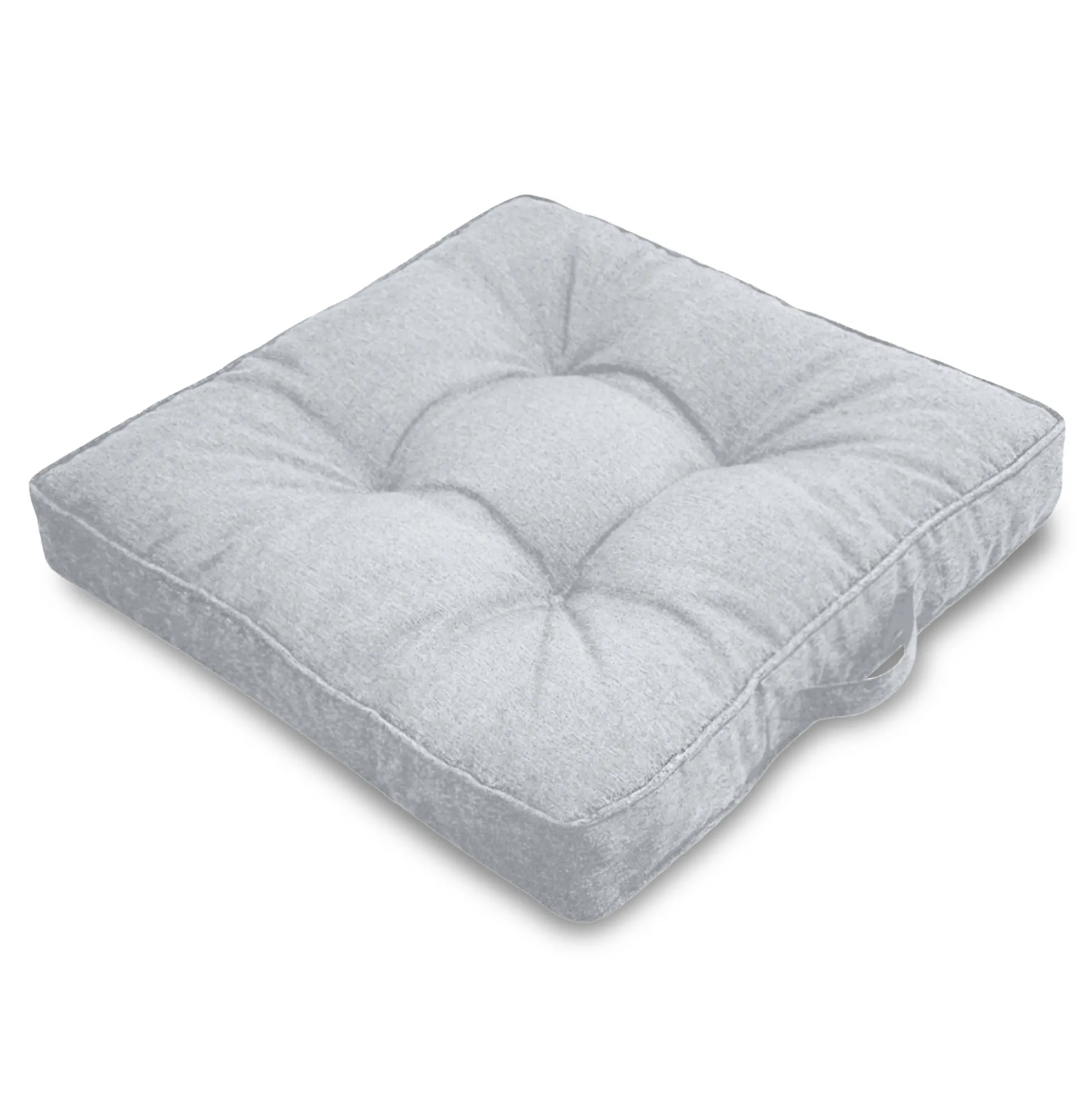 Futon hynde til havestol - 7 cm blød hynde - Grå havehynde til udendørs brug - Måler 50x50 cm - Nordstrand Home stolehynde