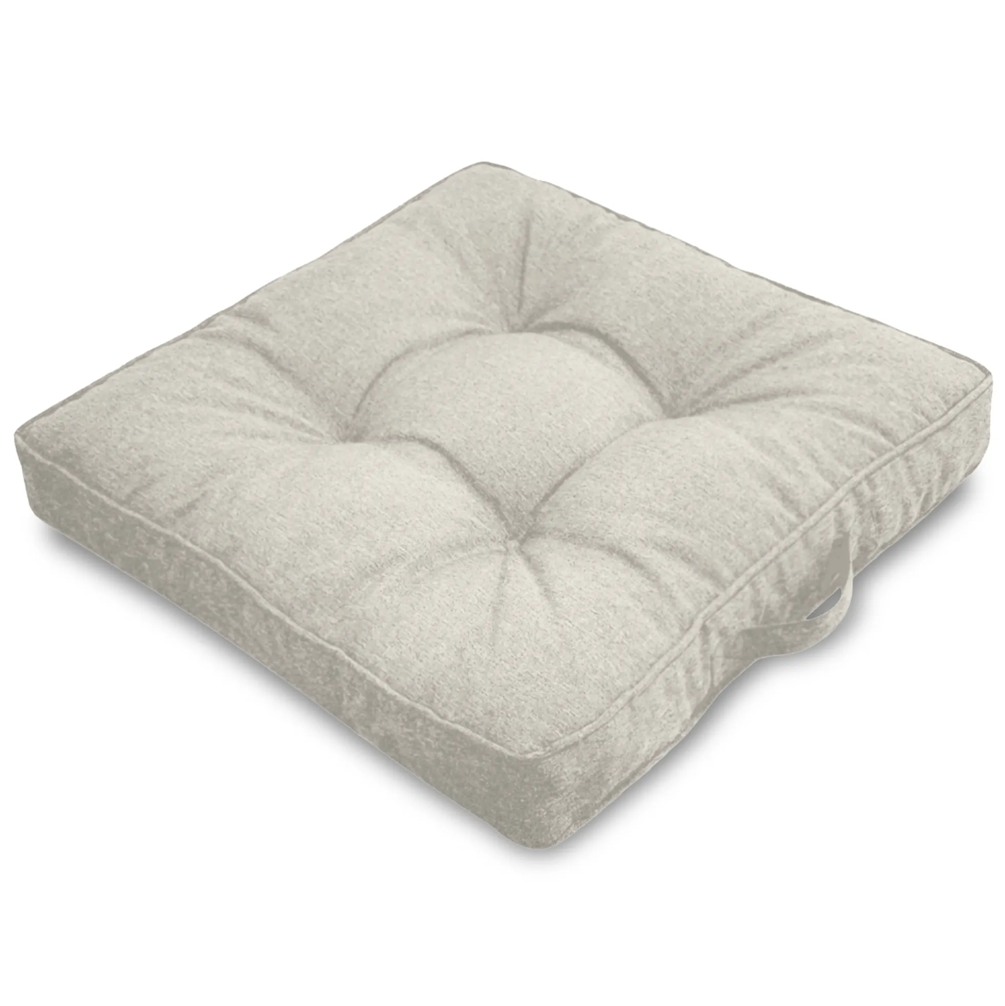 Futon hynde til havestol - 7 cm blød hynde - Beige havehynde til udendørs brug - Måler 50x50 cm - Nordstrand Home stolehynde
