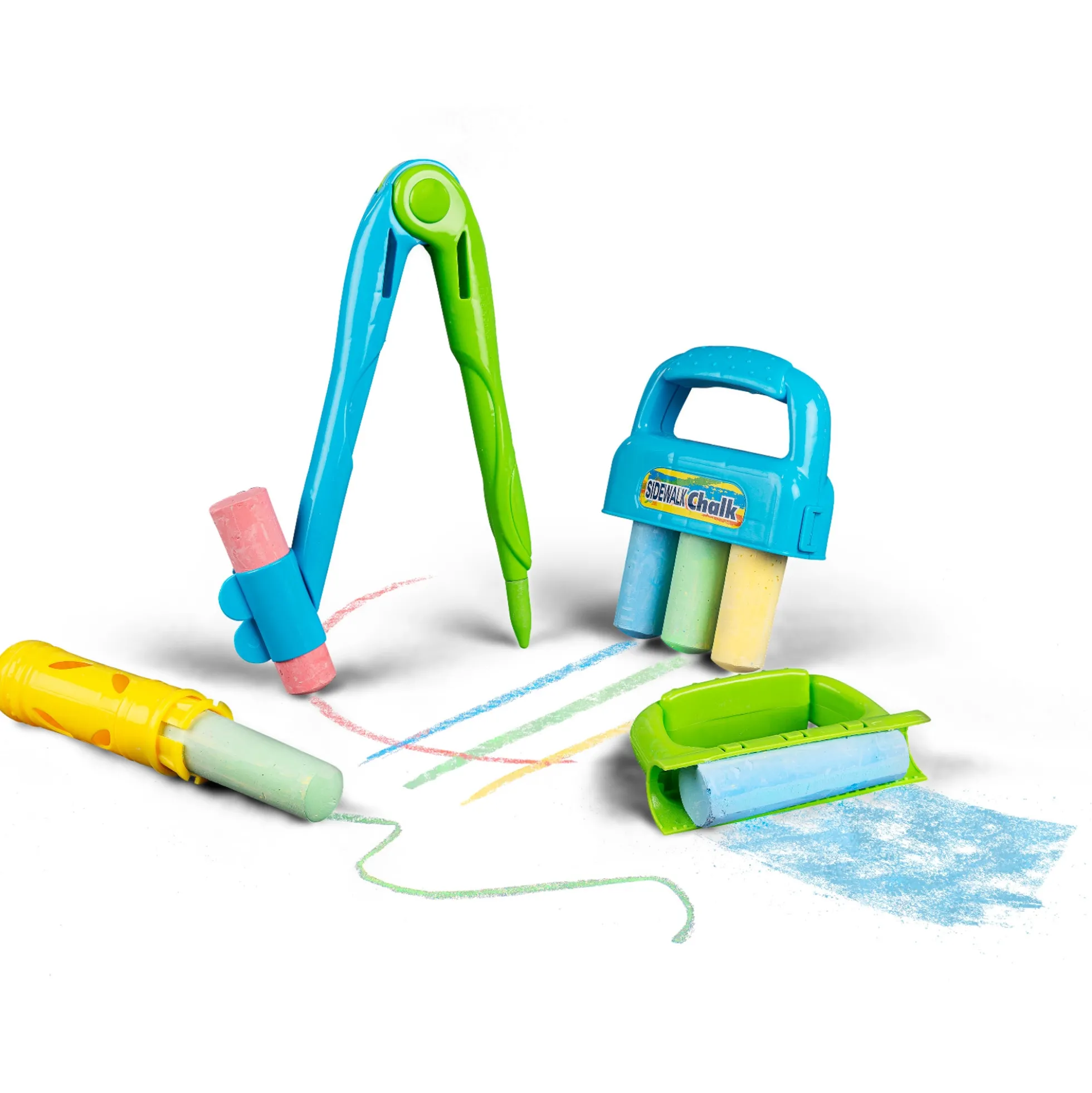 Gadekridt sæt 8 dele - Tykke kridt til børn