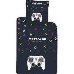 Gamer sengetøj - 100% bomuld - Børnesengetøj 140x200 cm - Start Game