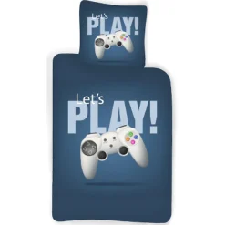 Gamer sengetøj - 100% bomuld - Børnesengetøj 140x200 cm - Let's play