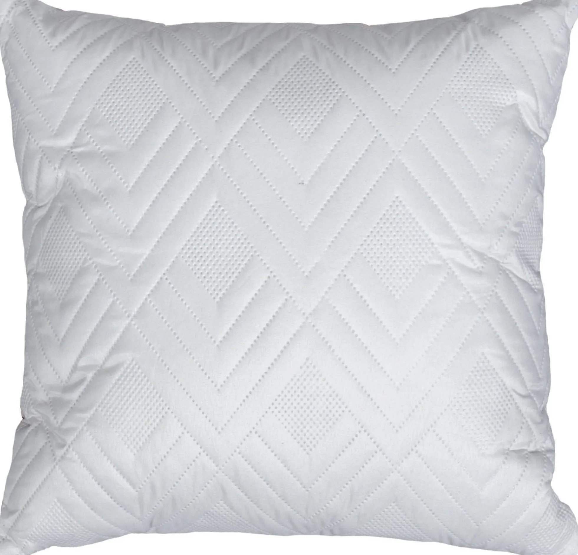 Gavlpude - 80x80 cm - 2 sidet - Sandfarvet og hvid - Stor pyntepude til sengen