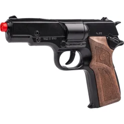 Gonher Astra politipistol med støjdæmper - 8-skuds krudt