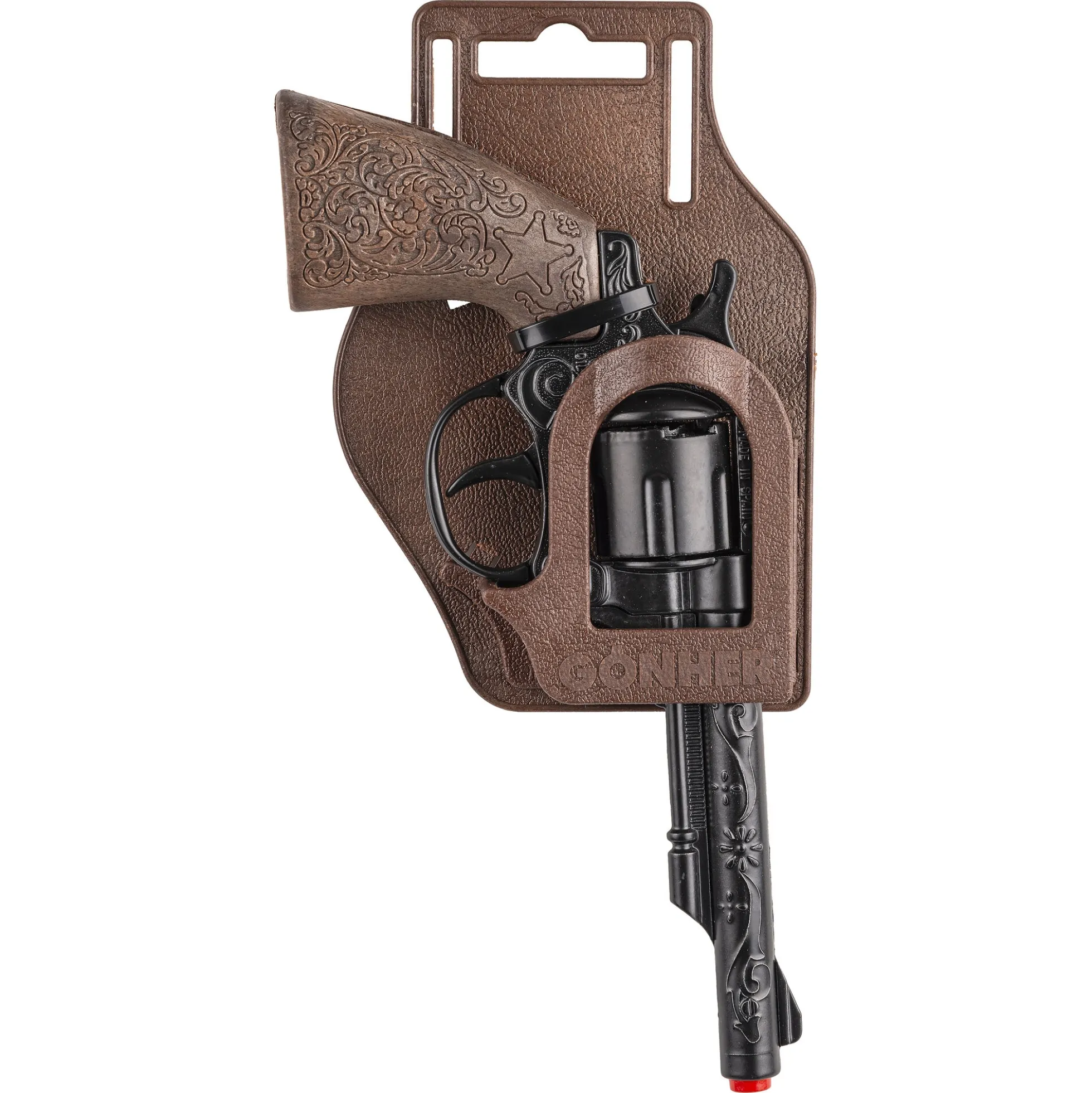 Gonher cowboy revolver i metal - 8-skuds krudt