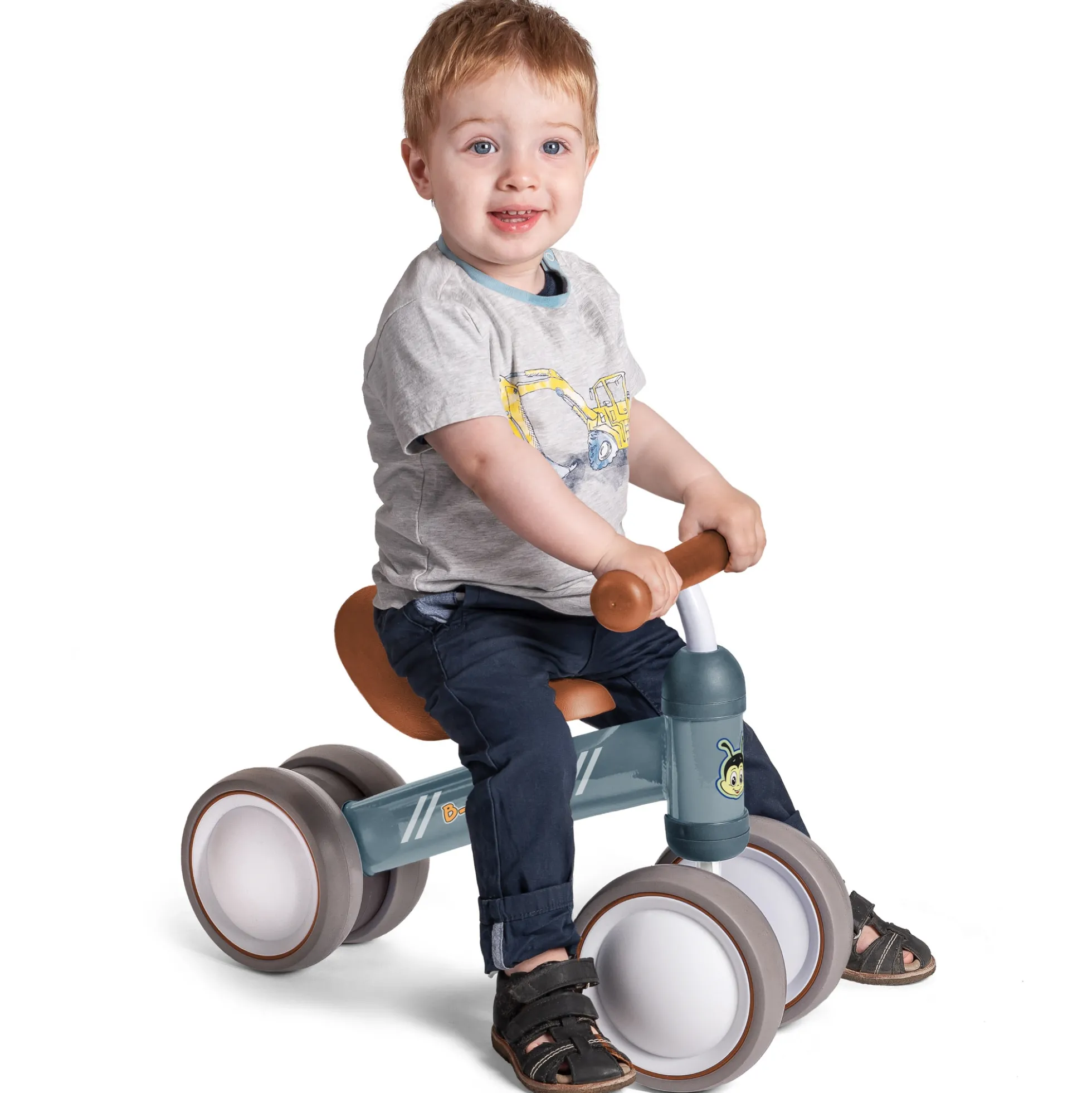 Grå gåcykel - Robust gåcykel til de mindste