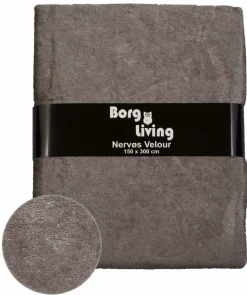 Grå velour dug - 9 meter dug - Nervøs velour - Blødt velour stof til borddug - Pakker med 3 meter