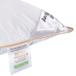 Gåseduns hovedpude - Mellem hovedpude - 60x63 cm - 3 kammer pude - Borg Living