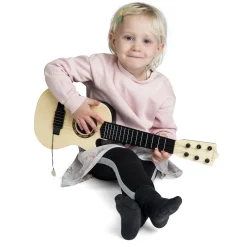 Guitar til børn med 6 metalstrenge og plekter - 54 cm