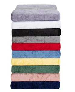 Gul velour dug - 9 meter dug - Nervøs velour - Blødt velour stof til borddug - Pakker med 3 meter