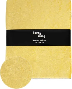 Gul velour dug - 3 meter dug - Nervøs velour - Blødt velour stof til borddug - Pakke med 3 meter