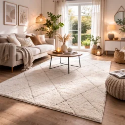 Gulvtæppe - Shaggy - 160x230 cm - Creme - Ideal Shaggy - Nordstrand Home