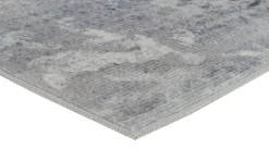 Gulvtæppe - Stort gulvtæppe 200x300 cm - Grå løs tæppe med stone look & skridsikker bagside - Blødt gulvtæppe fra Nordstrand Home Molly