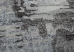 Gulvtæppe - Stort gulvtæppe 200x300 cm - Grå løs tæppe med stone look & skridsikker bagside - Blødt gulvtæppe fra Nordstrand Home Molly