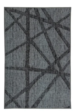 Gulvtæppe - Stort gulvtæppe 200x300 cm - Mørkegrå tæppe med skridsikker bagside - Løs tæppe fra Nordstrand Home Gry
